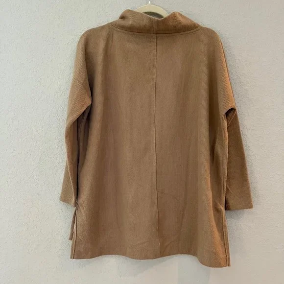 By Anthropologie oversized ribbed mock neck sweater tunic - Picture 2 of 5